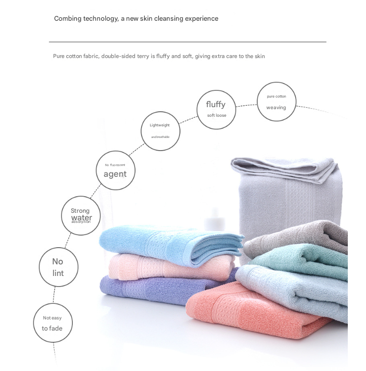 Beige Luxury 6-Piece 100% Cotton Towel Set - 2 Bath Towels, 2 Hand Towels, 2 Face Towels
