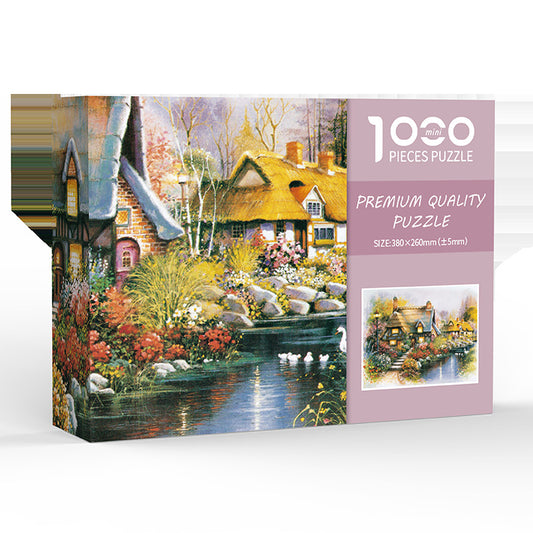 Warm Country Time DIY 1000 Piece Puzzle - Creative Educational Toy for Family Fun