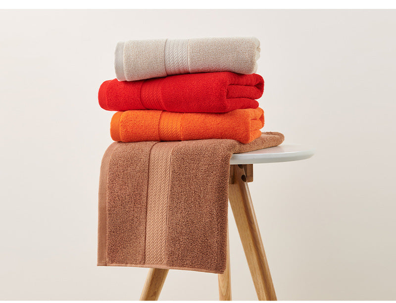 Red Premium Thick Cotton Bath Towel for Adults - Soft and Absorbent Bathroom Towel